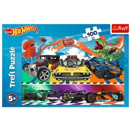 Puzzle 100 elementów Pędzące samochody Hot Wheels