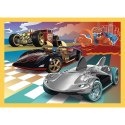 Puzzle 4w1 Hot Wheels pojazdy